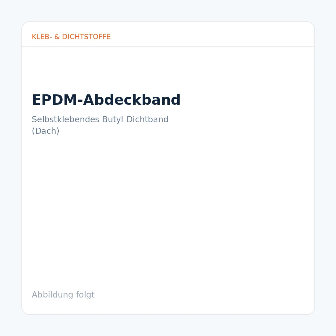 EPDM-Abdeckband selbstklebendes Butyl-Dichtband für Dach und Abdichtung