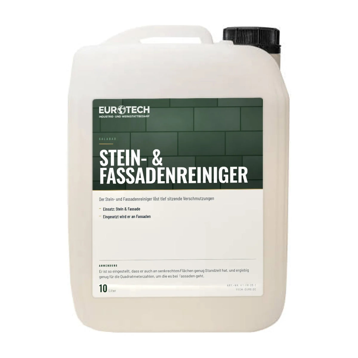 Stein- und Fassadenreiniger gegen Ruß, Kalk und Umweltablagerungen auf Fassaden