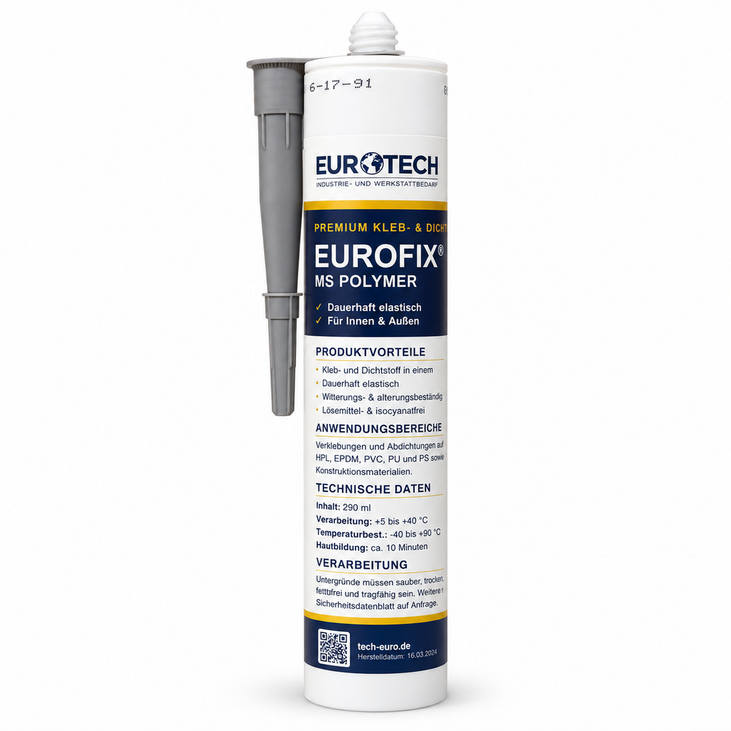 EUROFIX MS Polymer, graue Ausführung auf weißem Hintergrund