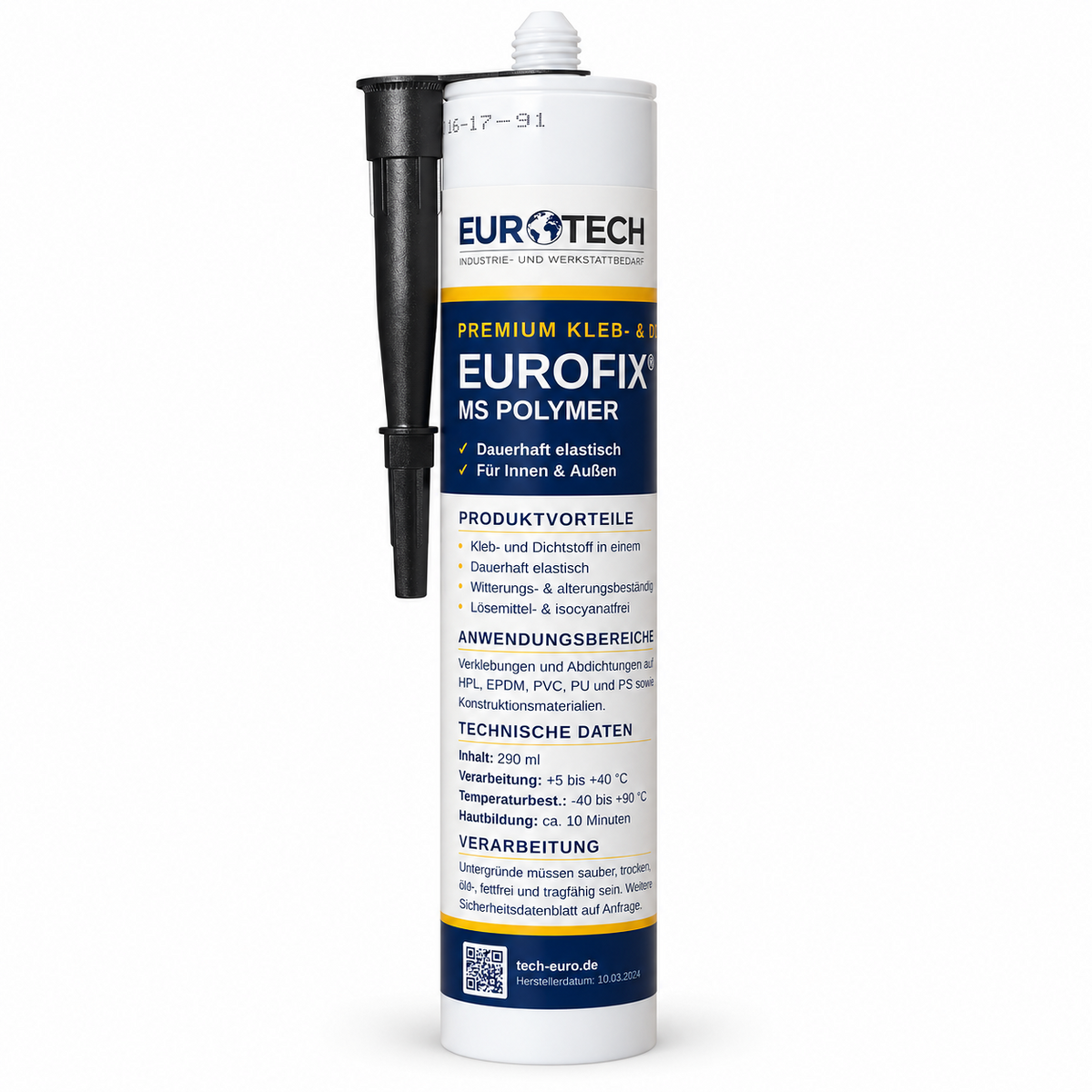 EUROFIX MS Polymer, schwarze Ausführung – vom Nutzer bereitgestelltes Produktbild